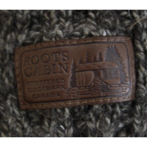 Roots Canada Men Sweater Cabin Elbow Patch Cardigan Jacket Knit Brown Sz M - Picture 7 of 14